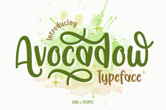 Avocadow Typeface: Quirky Display Font for Handmade Branding
