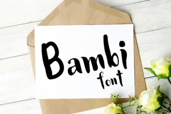 Bambi Display Font: A Cute and Casual Typeface for Editorial Projects