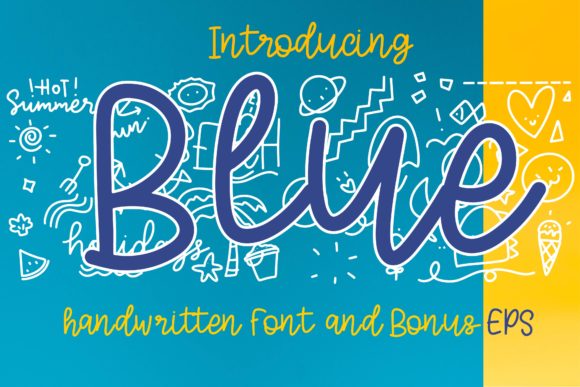 Blue Display Typeface for Elegant Web Design