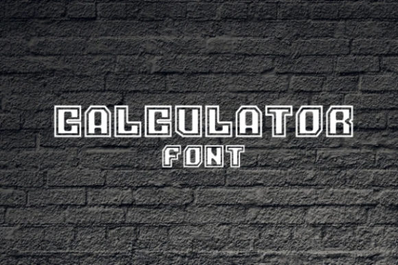 Calculator Display Font for Handmade Labels and Invitations