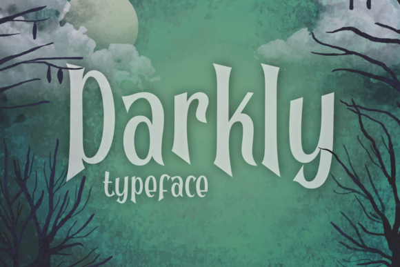 Darkly: A Cute Display Font for Spooky Branding Projects