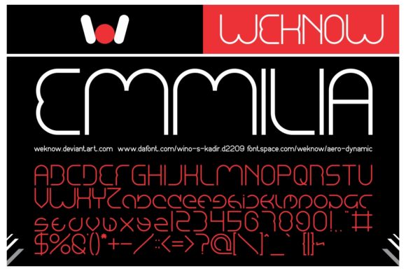 Emmilia: A Futuristic Display Font for Modern Branding