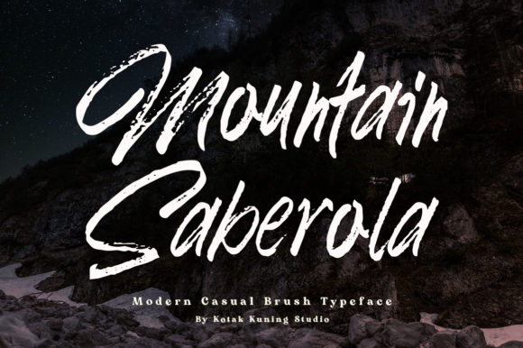 Mountain Saberola Typeface for Editorial Branding