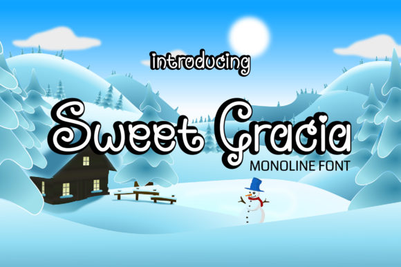 Sweet Gracia Typeface: A Modern Monoline Font for Clean Branding